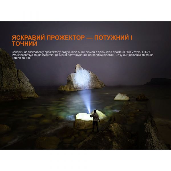 Ліхтар пошуковий ручний Fenix LR35R PRO