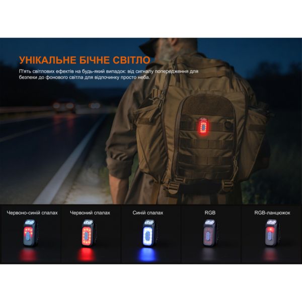 Ліхтар з кліпсою Fenix E04R, чорний
