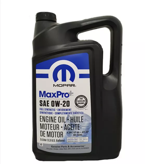Олива MOPAR MaxPro+ SAE 0W-20 Engine Oil SP/GF-6A, 5л. 68524013AA