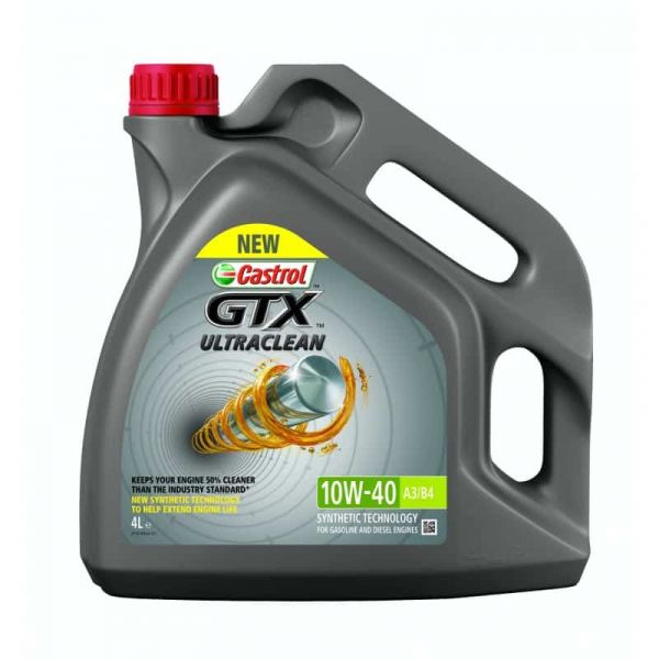 Масло моторное GTX Ultra Clean 10W-40 A3/B4 Castrol - 4 л