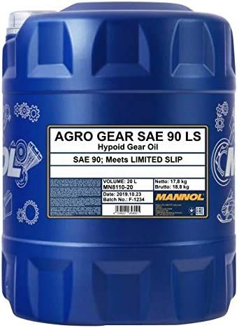 Трансмиссионное масло Agro Gear 90 LS SAE 90 Mannol - 10 л