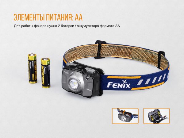 Ліхтар налобний Fenix HL30 2018 Cree XP-G3 сірий