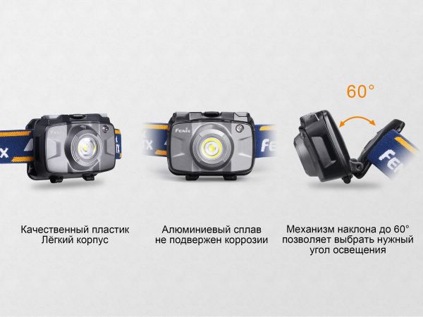 Ліхтар налобний Fenix HL30 2018 Cree XP-G3 сірий