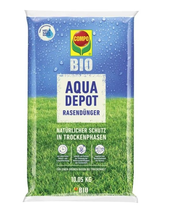Тверде добриво COMPO BIO AQUA DEPOT для газону 10,05 кг