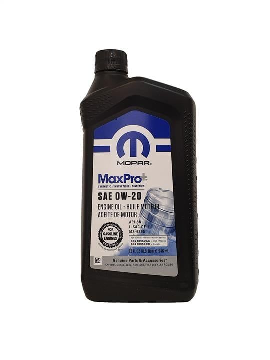 Олива MOPAR MaxPro+ SAE 0W-20 Engine Oil SP/GF-6A, 1qt. 68523994AA