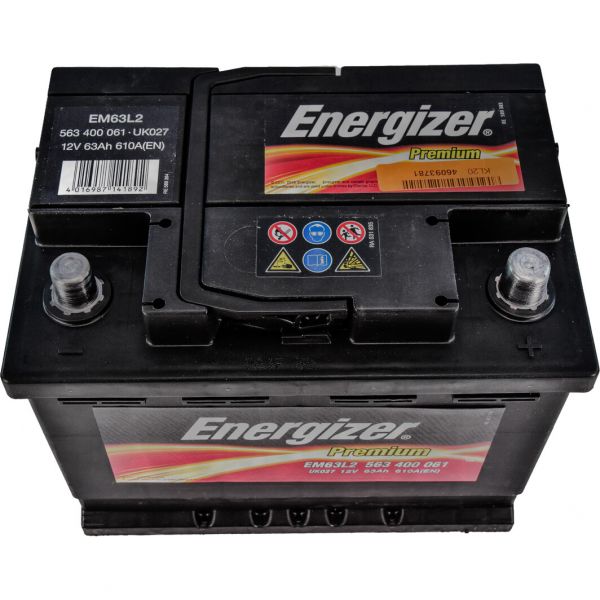 Акумулятор 63Ah-12v Energizer Prem. (242х175х190), R, EN610