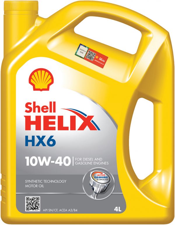 Масло моторное Helix HX6 10W-40 Shell - 4 л