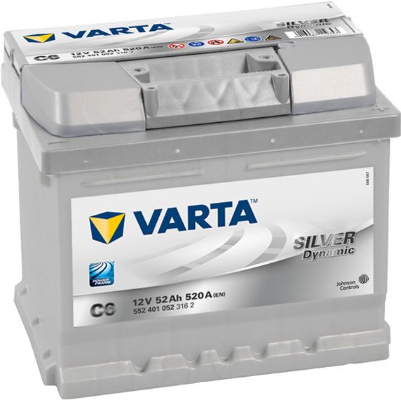 Акумулятор 52Ah-12v VARTA SD(C6) (207х175х175),R,EN520