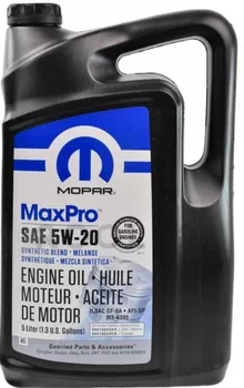 Олива MOPAR MaxPro SAE 5W-20 Engine Oil SP/GF-6A, 5л. 68518203AA