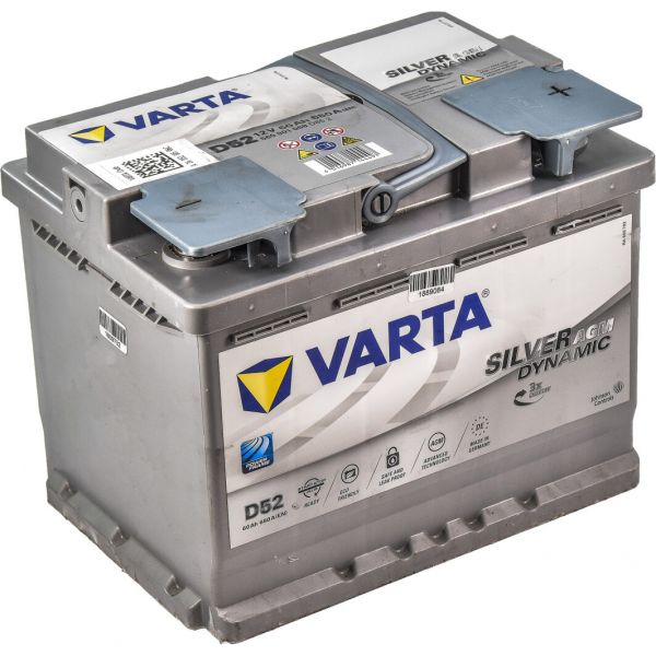 Акумулятор 60Ah-12v VARTA Silver Dynamic AGM (D52) (242х175х190), R, EN680