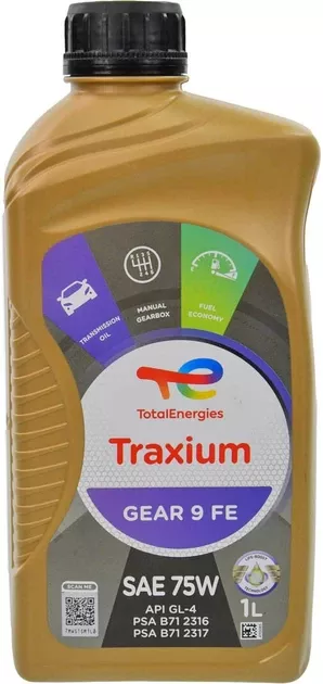 Олива TOTAL TRAXIUM GEAR 9 FE 75W , 1л 214244