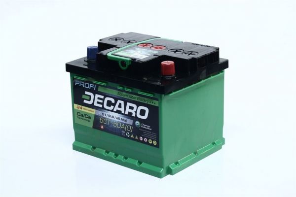 Акумулятор 50Ah-12v DECARO PROFI (207x175x175),R,EN480