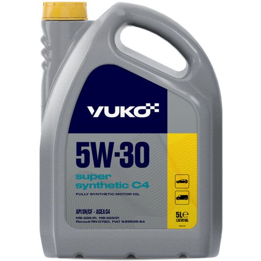 Олива моторна Super Synthetic C4 5W-30 Yuko - 5 л