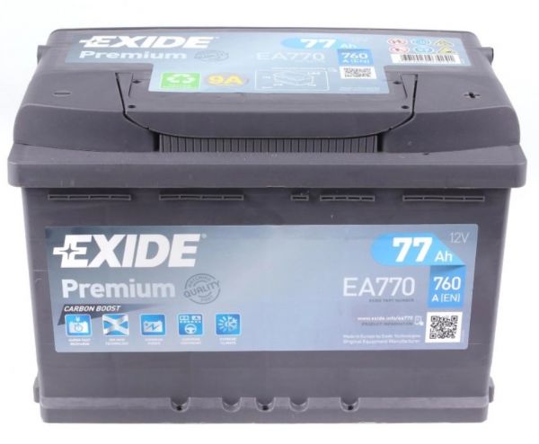 Акумулятор 77Ah-12v Exide PREMIUM (278х175х190), R, EN760