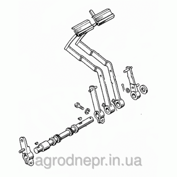 Педалі з валом гальм ЮМЗ 45Т-3503050 СБ