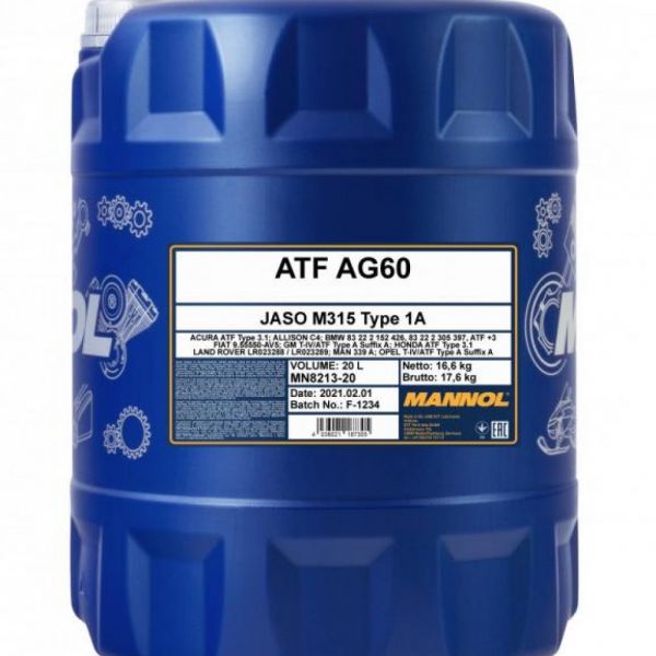 Трансмиссионное масло ATF AG55 Mannol - 20 л