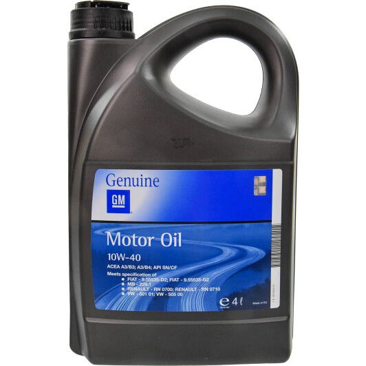 Олива GM 10W-40, 4л. 93165215