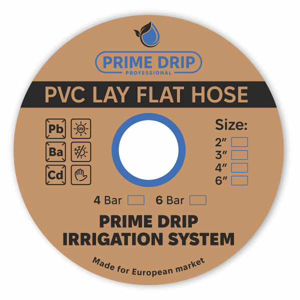 Гнучкий шланг LayFlat 3 дюйма 4 бар (35 кг.) 100 метрів (шт.), 100, 3, 4