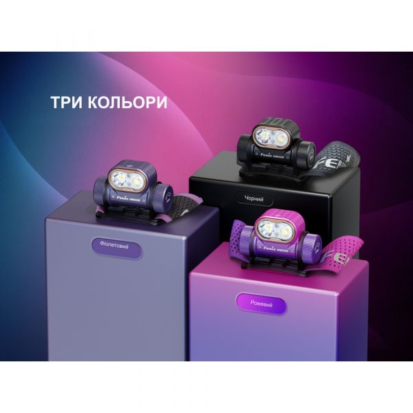 Ліхтар налобний Fenix HM55R, фіолетовий