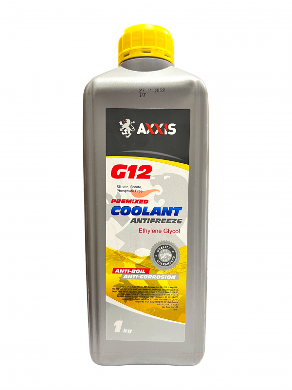Антифриз G12 Сoolant жовтий Axxis - 1 кг