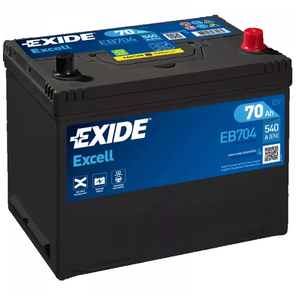 Акумулятор 60Ah-12v Exide EXCELL (230х172х220), R, EN480 Азія