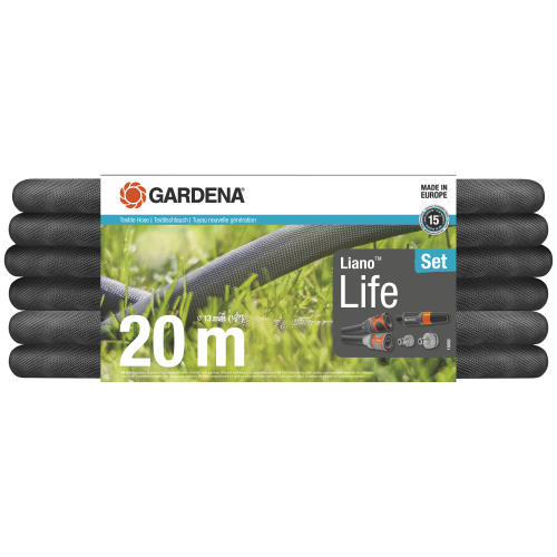Шланг Gardena Liano Life Set текстильний садовий 13 мм 1/2&quot; 20 м
