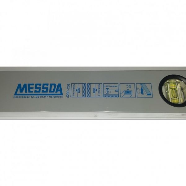 Будівельний рівень алюмінієвий, MESSDA-BMI 620060P, довжина 60 см