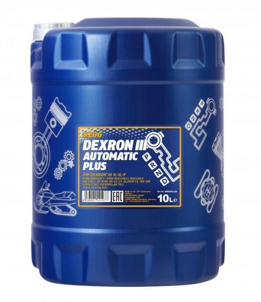 Трансмиссионное масло DEXRON III Automatic Plus Mannol - 10 л