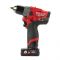 Дрель-шуруповерт аккумуляторный MILWAUKEE, M12 FDD-202X, 37Нм (+ заряд.устройство, 2 акум.Х 2Ач, HD кейс)