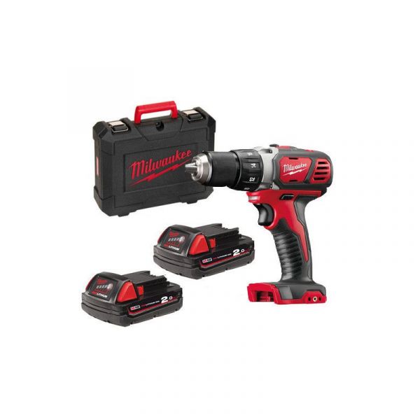 Дрель-шуруповерт аккумуляторный MILWAUKEE, M18 BDD-202С, 50Нм (+ зар.пристр, 2 акум.Х 2Ач, кейс)