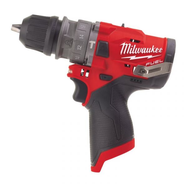 Дрель-шуруповерт с ударом аккумуляторная MILWAUKEE, M12 FPDX-0, 37Нм; патрон FIXTEC