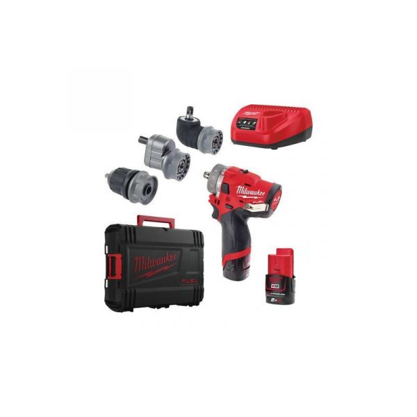 Дрель-шуруповерт с ударом аккумуляторный MILWAUKEE, M12 FPDXKIT-202X, 44Нм