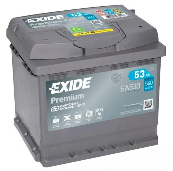 Акумулятор 53Ah-12v Exide PREMIUM (207х175х190), R, EN540