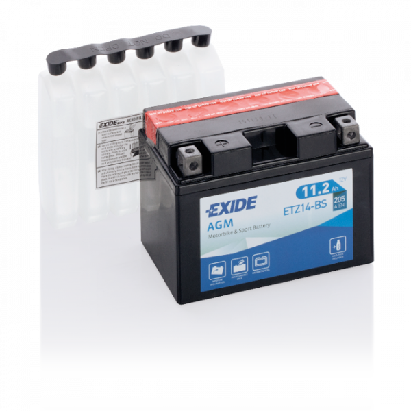 Акумулятор 11,2Ah-12v Exide AGM (ETZ14-BS) (150х87х110) L, EN205