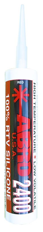 Герметик прокладок силіконовий високотемпературний червоний картридж, 310 гр. ABRO