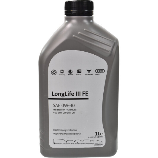 Олива VW LongLife III FE 0W-30, 1л. GS55545M2