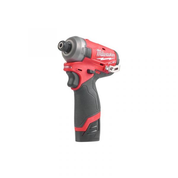 Винтоверт аккумуляторный 1/4" HEX MILWAUKEE, M12 FQID-202X, 50Нм (+ заряд.устройство, 2 акум.Х 2Ач, HD