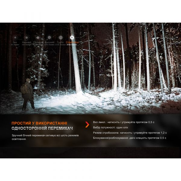 Ліхтар ручний Fenix E35R, блакитний | Лімітована серія