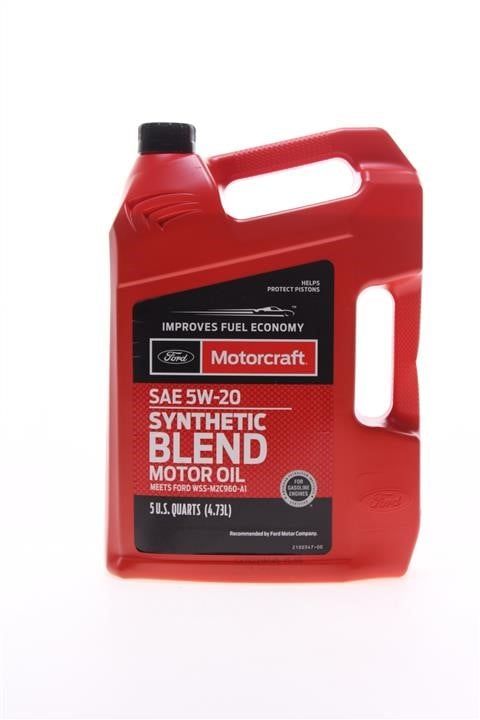 Олива MOTORCRAFT SAE 5W-20 Synthetic Blend Motor Oil, 5qt. XO5W20-5Q3SP