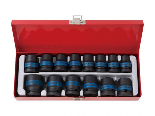Набір головок ударних 1/2" 14 одиниць 10 - 27 мм в металевому кейсі (уп.1)