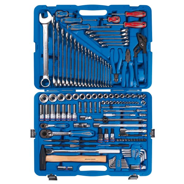 Набір інструментів 128 одиниць 1/4"+1/2" в пластиковому кейсі KING TONY