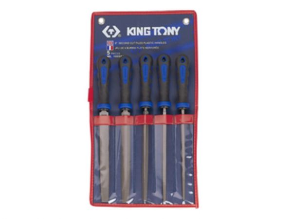 Набір напилків 5 одиниць 200 мм в чохлі KING TONY