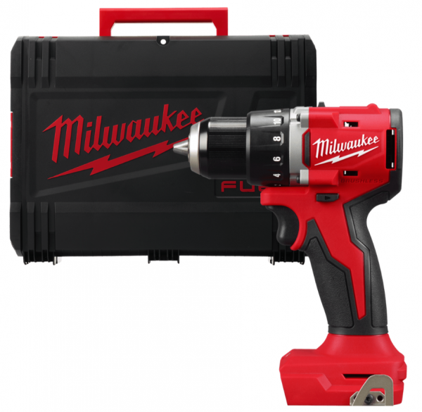 Дриль-шуруповерт акумуляторний безщітковий MILWAUKEE, M18 BLDDRC-0X, 60,5Нм (каркас, кліпса для ременя, HDкейс)