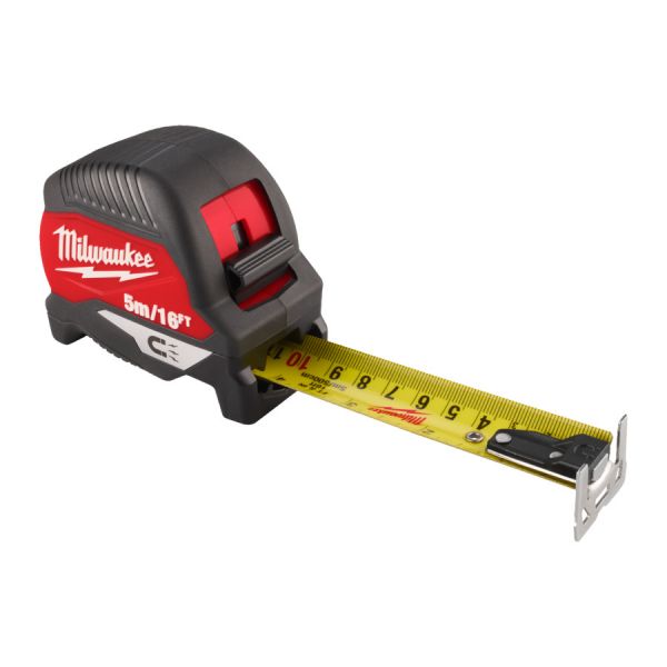 Рулетка магнітна MAGNETIC MILWAUKEE (Gen4), (полотно 30мм), 5м/16фт