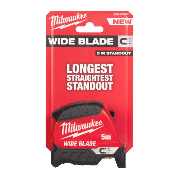 Рулетка магнітна WIDE BLADE MAGNETIC MILWAUKEE (Gen2), (полотно 35мм), 5м