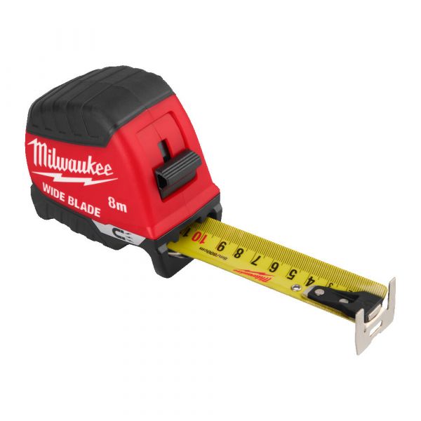 Рулетка магнітна WIDE BLADE MAGNETIC MILWAUKEE (Gen2), (полотно 35мм), 8м