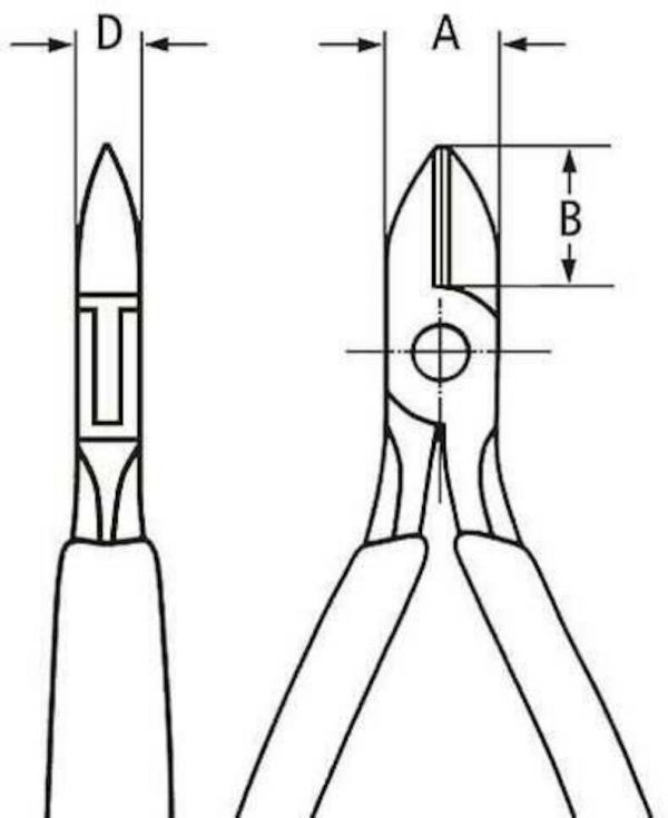 Кусачки бічні (бокорізи) для электроніки, Ø2,0мм , 130мм KNIPEX 77 02 130, хромовані