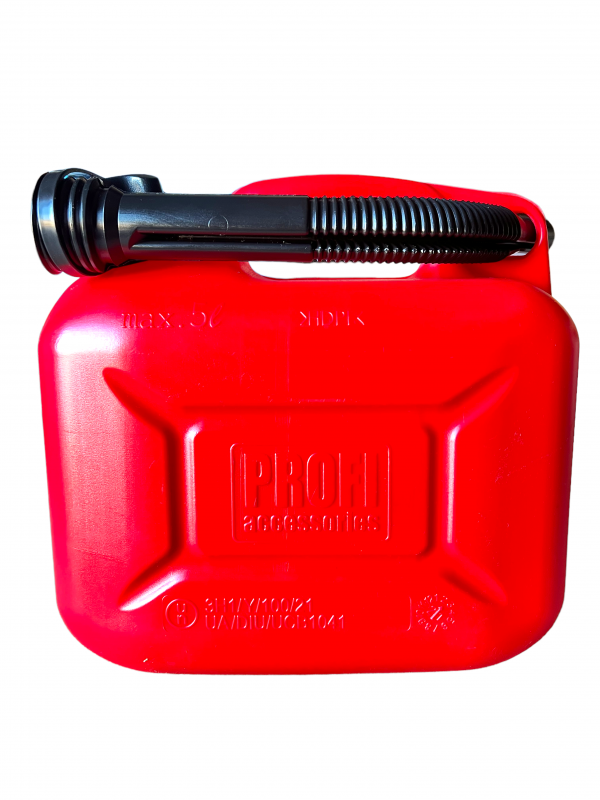 Каністра 5 л для палива червона з лійкою PROFI accessories