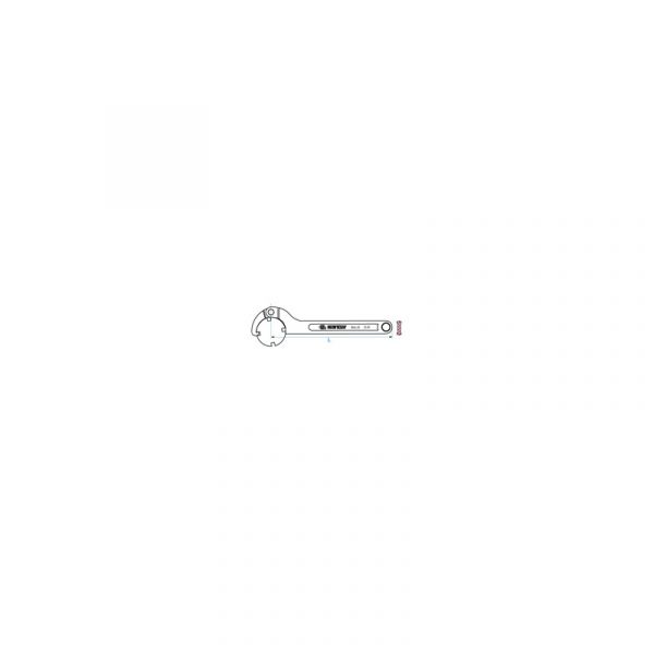 Ключ спеціальний для гайок зі шліцами діаметр 13-35 мм