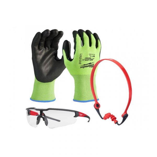 Комплект ЗІЗ Milwaukee PPE Kit 1 - G.9/L (рукавиці, окуляри, беруши)